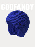 Winddichte Strick-Beanie mit Ohrenschutz